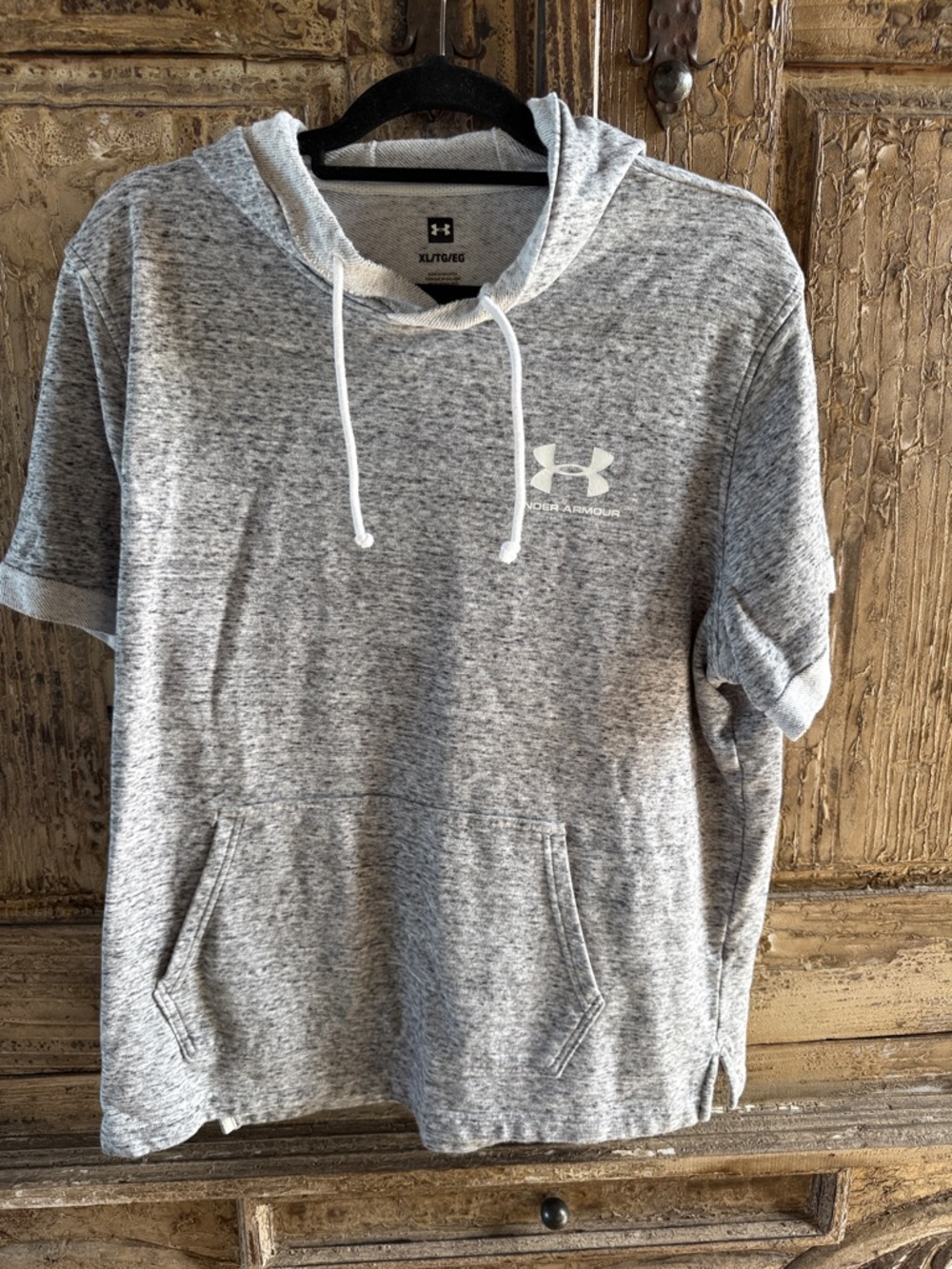 Under Armour Gray Pullover Hoodie with White Logo